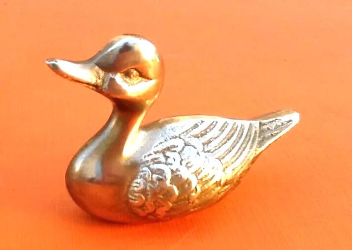 Canard en laiton Avec détail du plumage - photo numéro 5