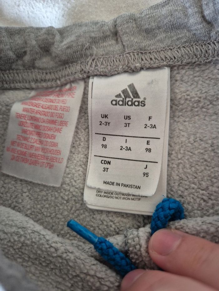 Jogging adidas gris chiné 2/3ans - photo numéro 5