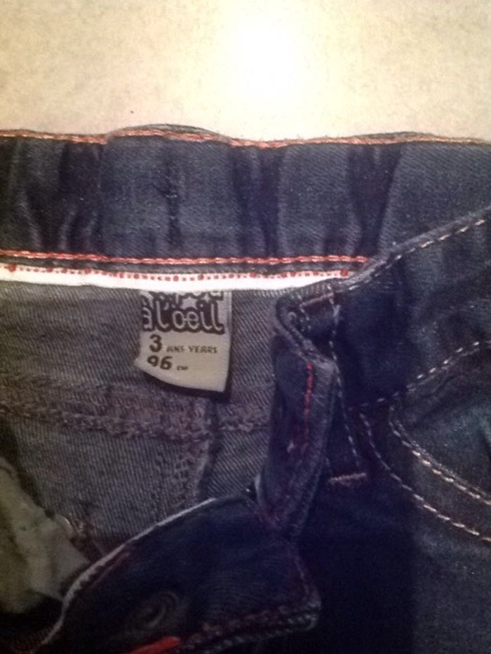 Jean slim tape à l'œil - 3 ans - photo numéro 2