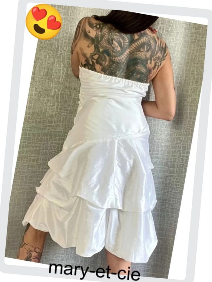 SOLDÉ - Robe bustier blanche taille XXL - photo numéro 4