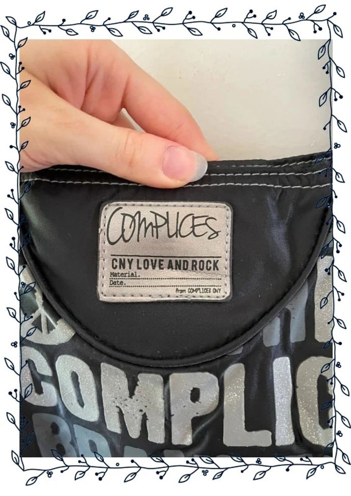 Sac en toile Complices noir à motifs - photo numéro 2