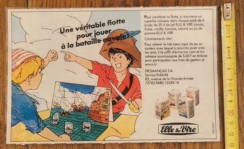 Ancienne petite publicité plastifiée elle & vire Vintage
