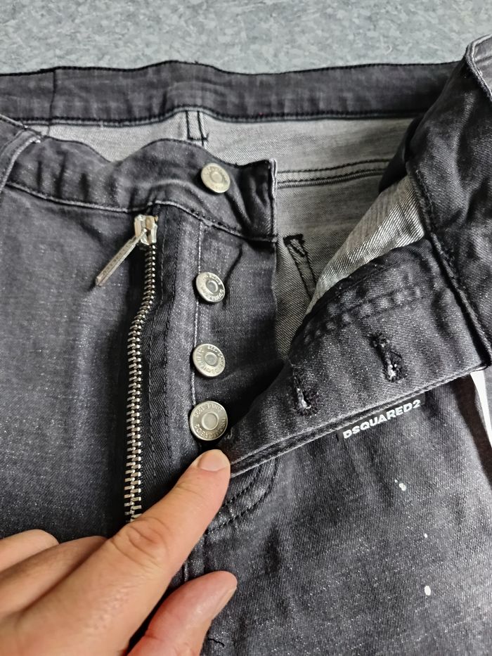 Pantalon jeans noir homme Dsquared2 taille 54 - photo numéro 8