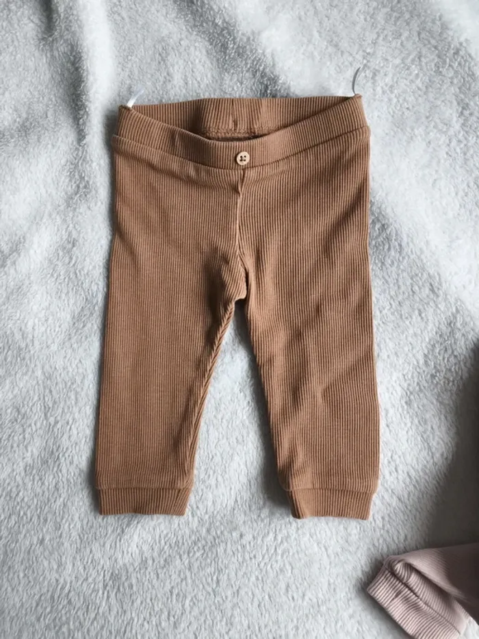 Lot legging côtelé | 2-3 mois 62 cm - photo numéro 2