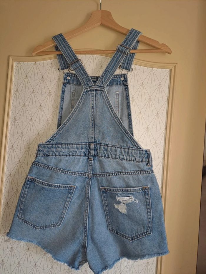 Superbe combishort jean femme effet used tbe divided 36 - photo numéro 4