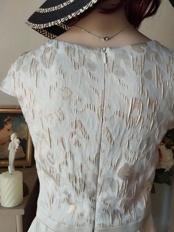💎Robe Crème & Dorée Motifs Léopard Weise T34/36💕 - photo numéro 9