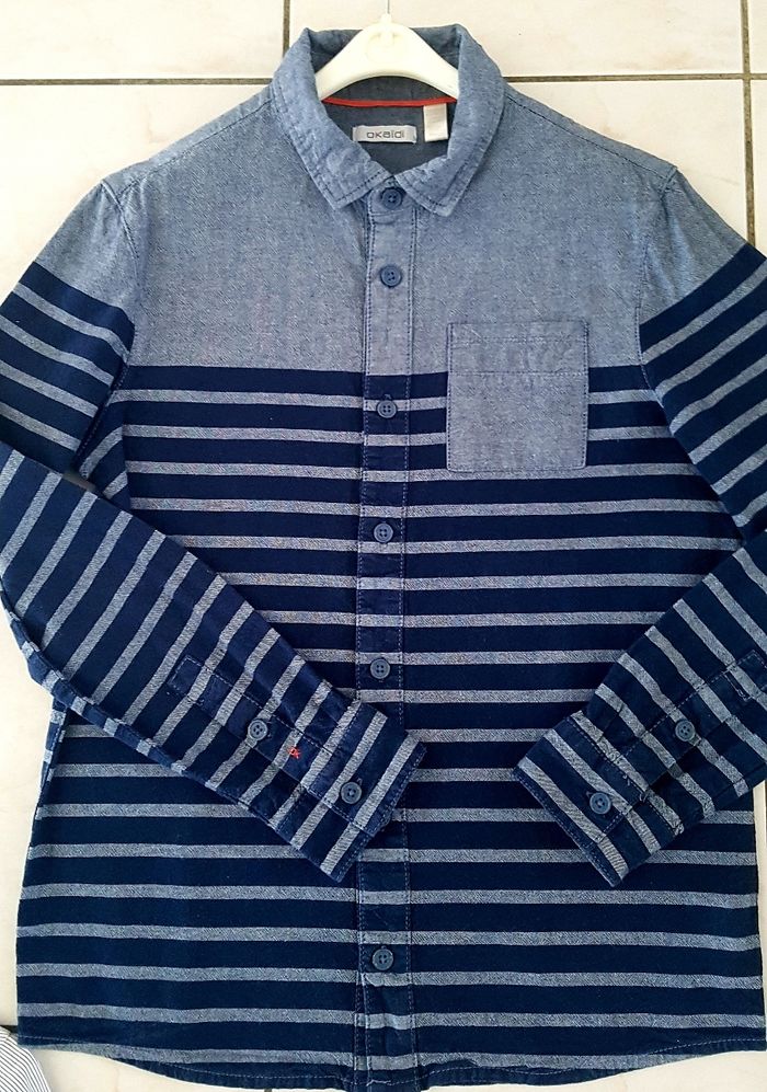 LOT de 3 chemises 14 ans RALPH LAUREN, SCOTT, OKAÏDI, TBE - photo numéro 7