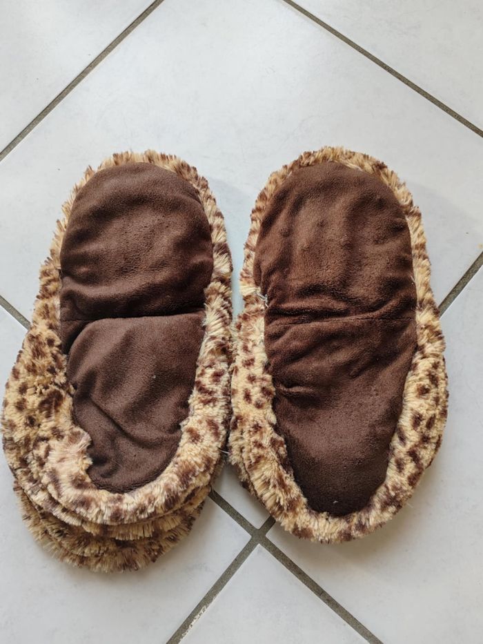Chaussons Chauffants léopard taille 39 senteur lavande Habibi Plush - photo numéro 5