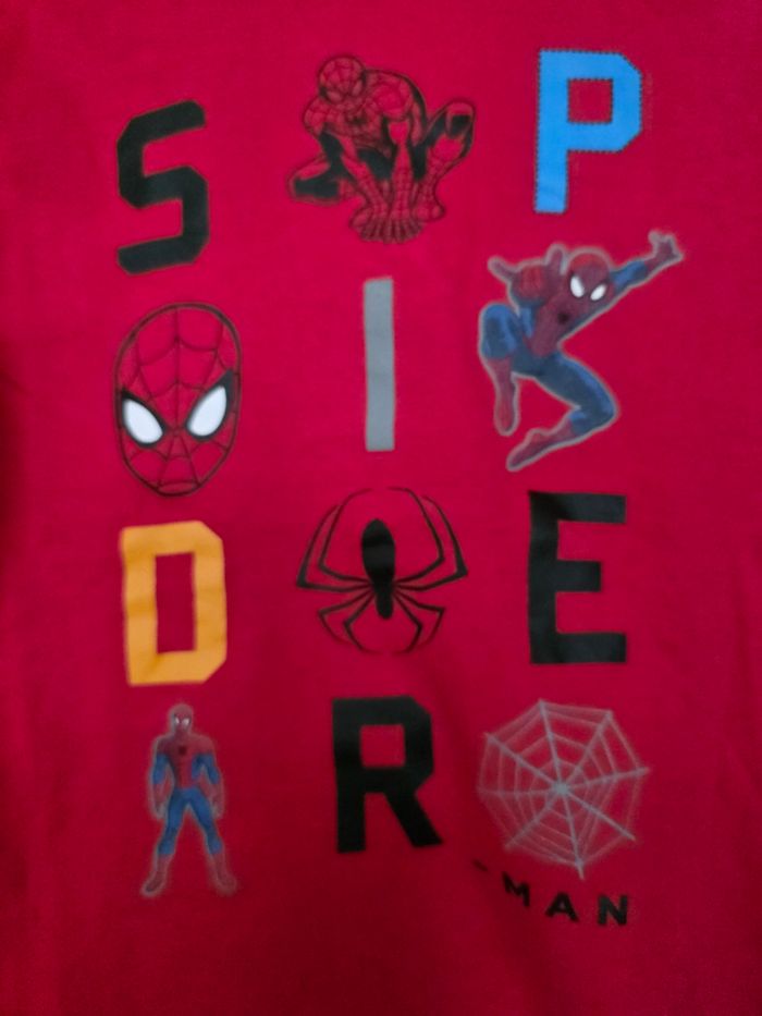 TEE-SHIRT GARÇON MANCHE LONGUE SPIDER-MAN MARVEL ROUGE 6ANS - photo numéro 2