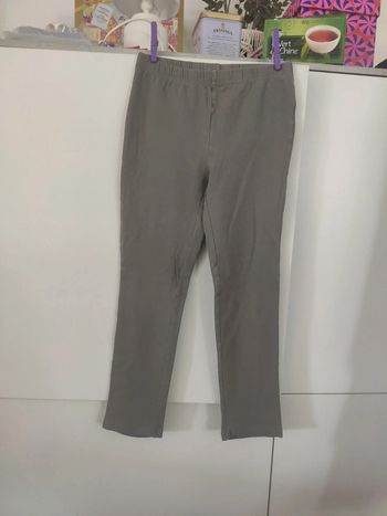 Vertbaudet legging gris kaki 9 10 ans