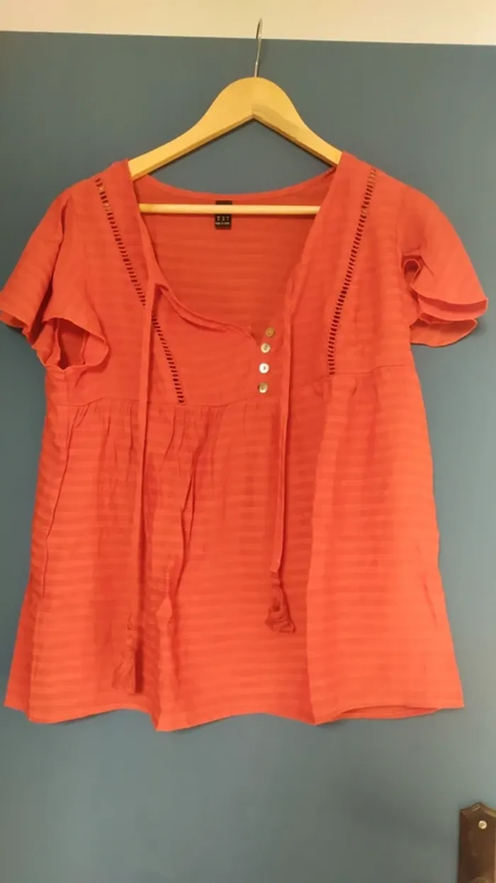 Blouse fluide "Shein" de couleur orange