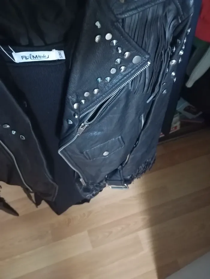 Superbe veste biker Zara t s - photo numéro 5