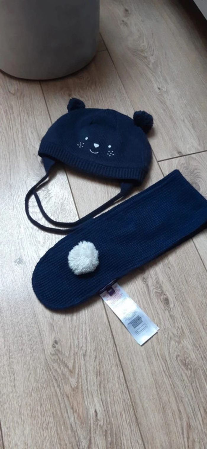 Bonnet + écharpe sergent major taille 50 cm état neuf - photo numéro 2