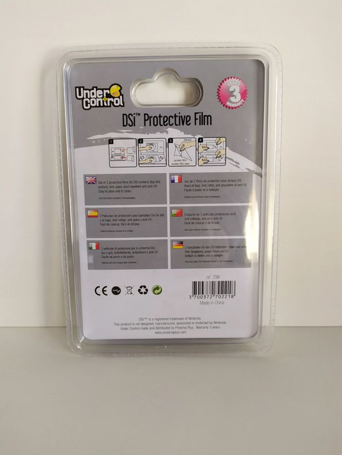 films protecteurs écrans Nintendo DSi Undercontrol neuf sous blister - photo numéro 2