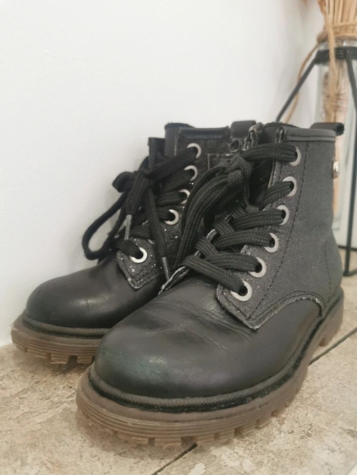 🌸Bottine noir pailleté taille24 - photo numéro 9