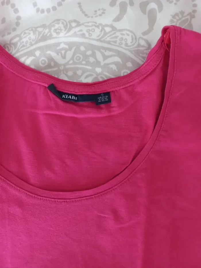 Tee-shirt manches courtes rose Kiabi 36 - photo numéro 2