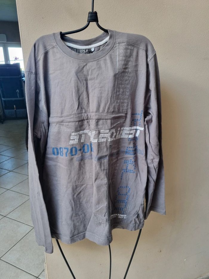 T-shirt manches longues gris