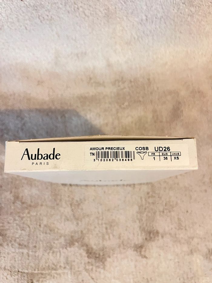 Aubade - Tanga Amour Precieux - Bleu, Taille 1 (XS/S) - photo numéro 6
