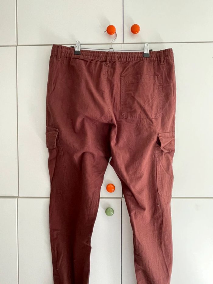 Pantalon cargo marron en lin et coton taille 42 Eagleood - photo numéro 5