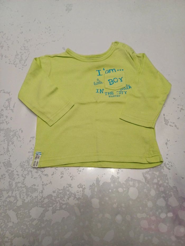 Lot 5 t-shirts Garçon manches longues 12 mois Gemo très bon état - photo numéro 2