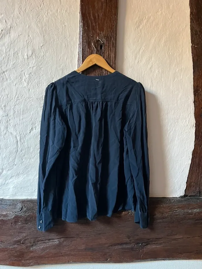 Blouse bleu marine boutonnée IKKS Women – T42 - photo numéro 3