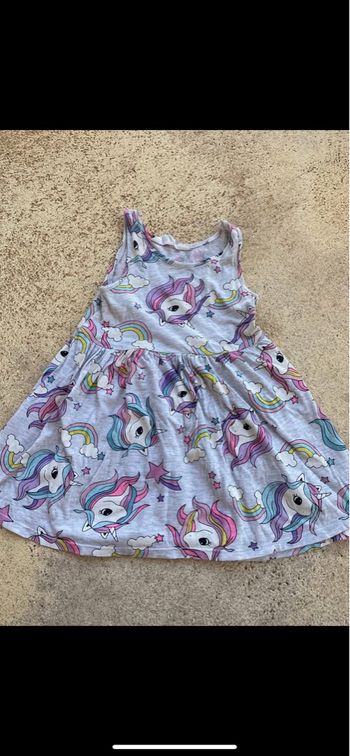 Robe H&M imprimée grise et multicolore