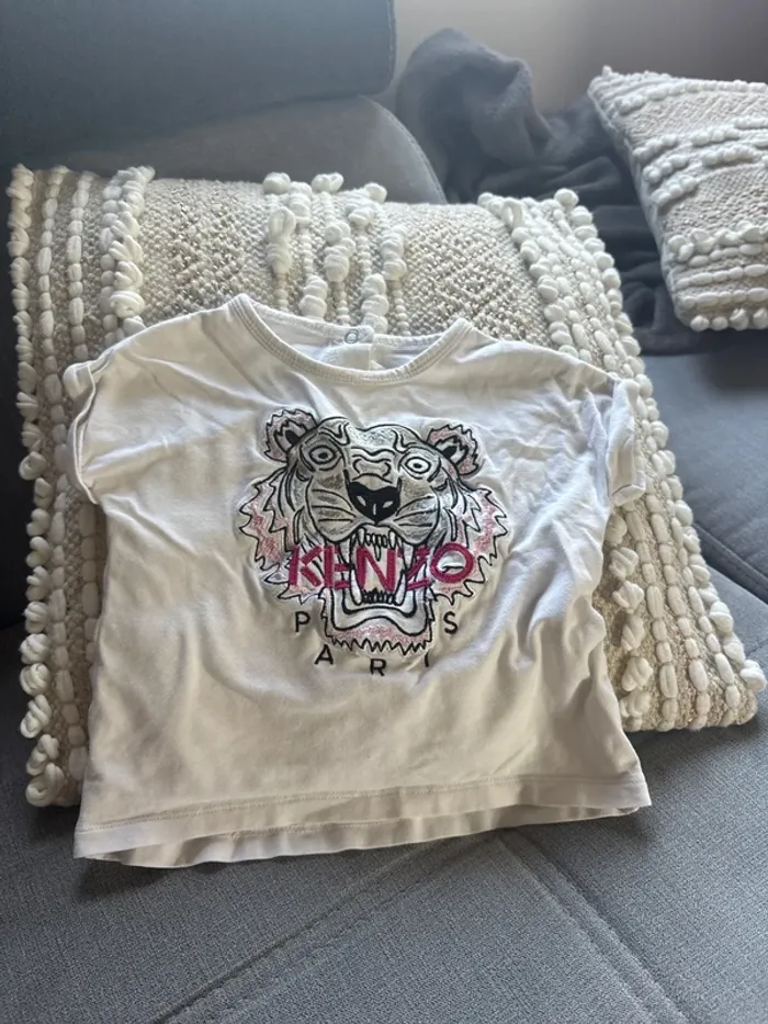 T shirt Kenzo blanc 1 an fille