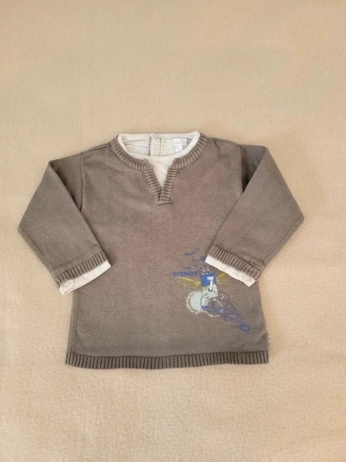 Pull fin 12 mois kitchoun 74cm