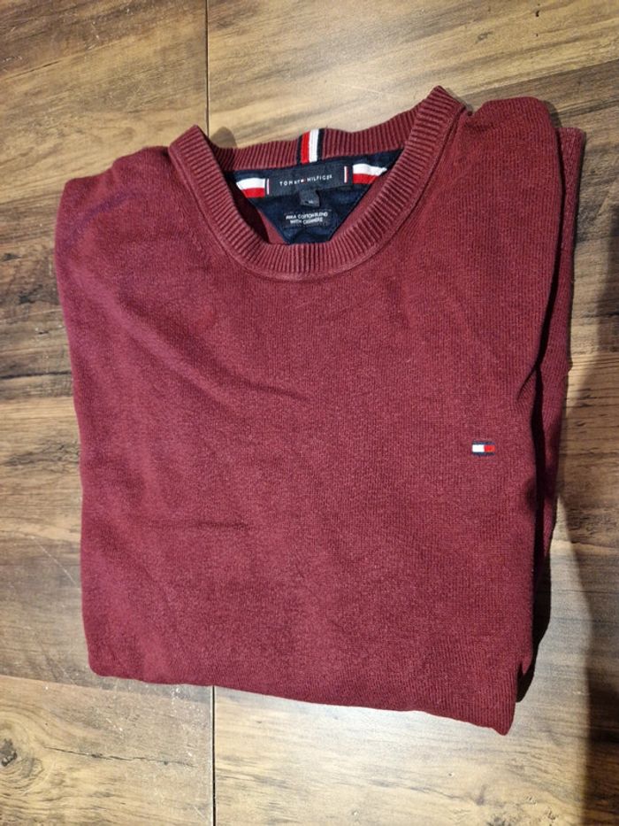 Pull Tommy hilfigher Bordeaux XL - photo numéro 3