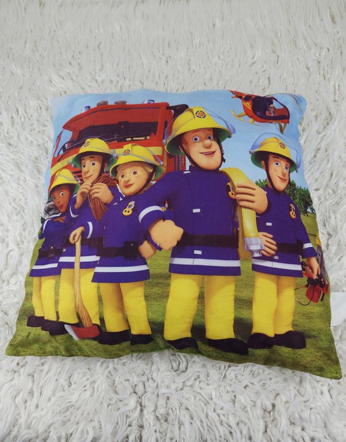 Lot coussin et plaid Sam le Pompier Fireman Sam 🎅 - photo numéro 2