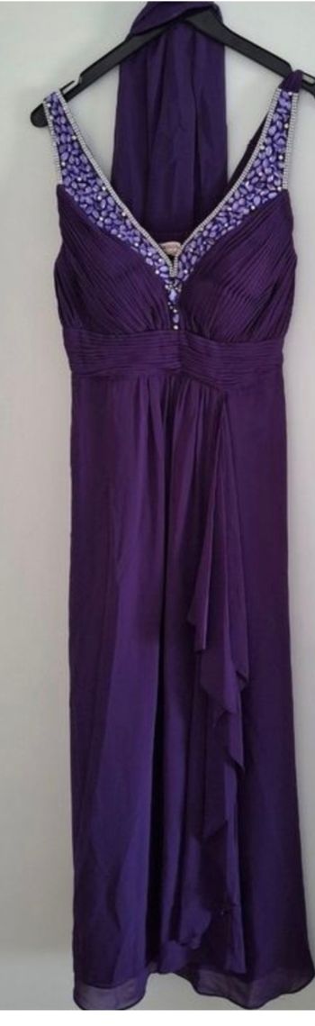 Robe de soirée mousseline avec son écharpe 