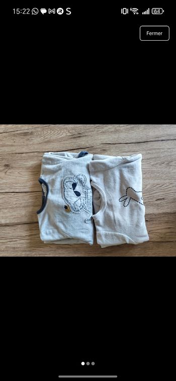 Lot de deux pyjamas velour 9 mois