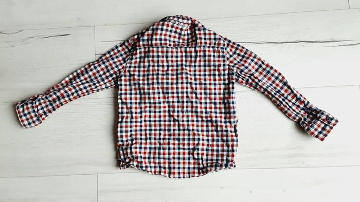 Vêtement garçon chemise manches longues à carreaux Okaïdi 4 ans - photo numéro 3