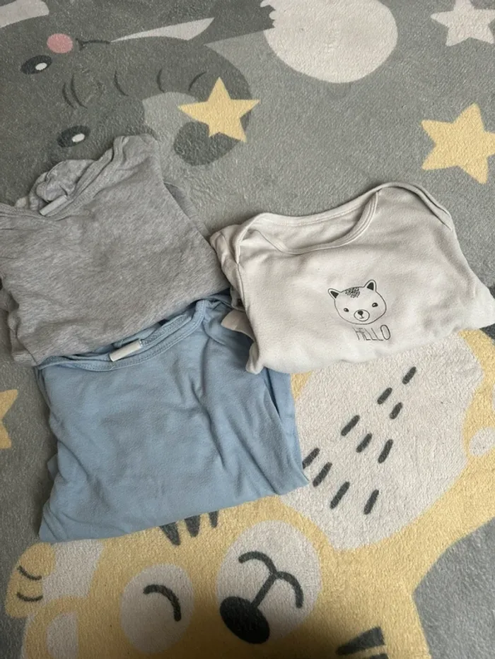 Lot 3 bodies manches longues 36 mois