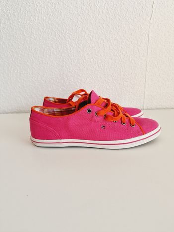 Tommy Hilfiger - Baskets en toile - Rose et orange - 38 - Neuves avec étiquette !