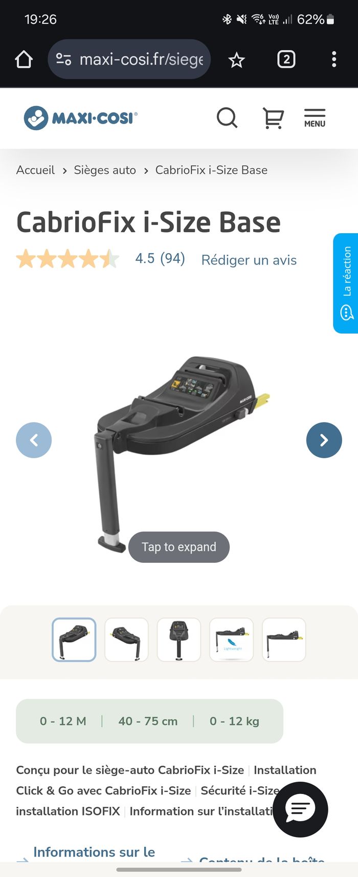 CabrioFix i-Size Base maxi cosi