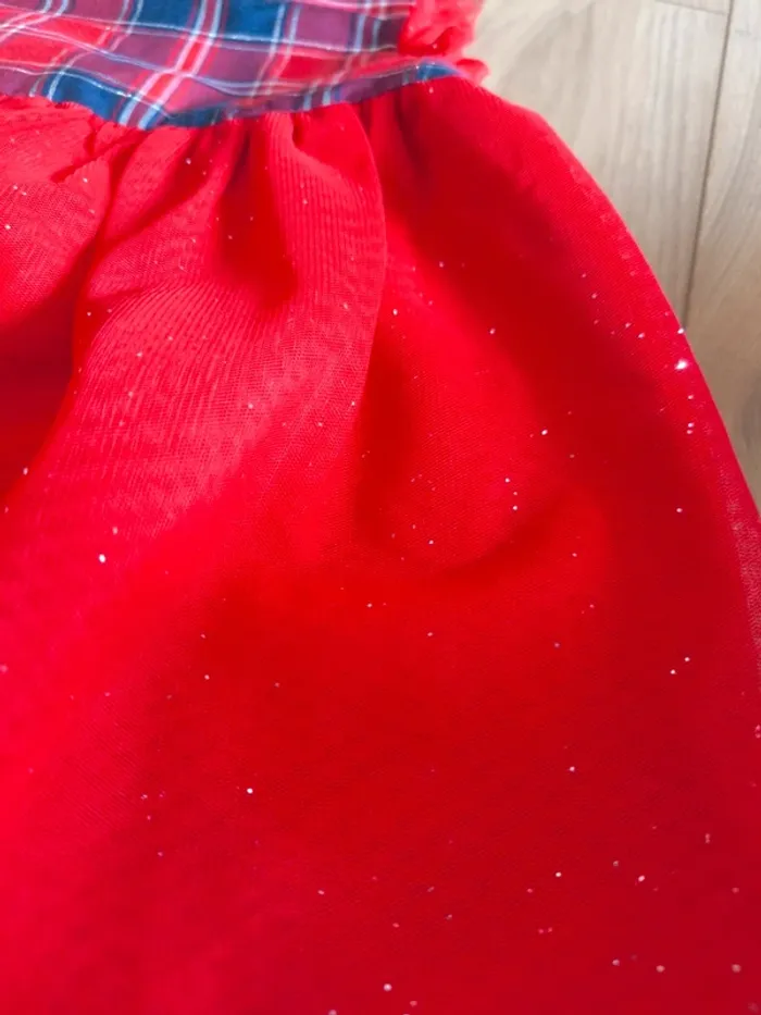 Robe de cérémonie bébé rouge à carreaux – Sergent Major – 6-9 mois - photo numéro 4