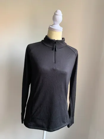 Haut de sport noir Workout zippé - Taille S (38/40)