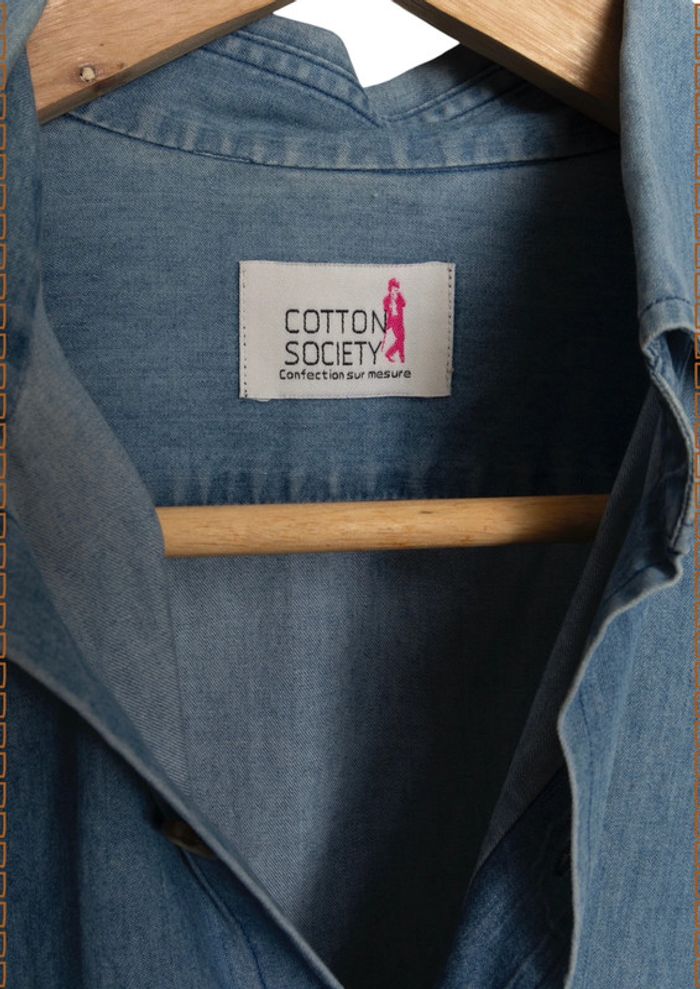 Chemise sans manches en denim upcycler Coton Society X Tilli Paris – Taille S - photo numéro 8