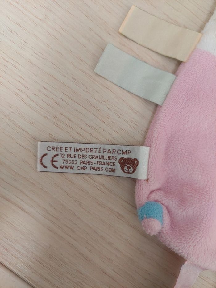 Cmp -.doudou plat carré patchwork multicolore - photo numéro 4