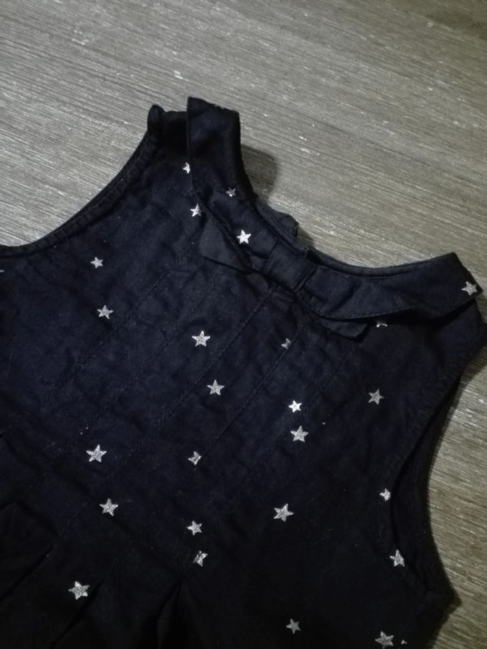Robe neuve bébé fille 9 mois DPAM noir étoiles doré - photo numéro 2