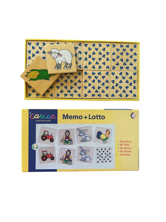Jeu en bois mémo et loto