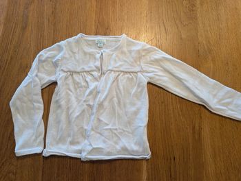 Gilet blanc fille 3 ans Kimbaloo
