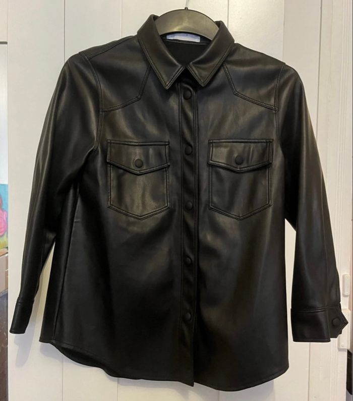 Chemise simili cuir Zara 9 ans - photo numéro 4