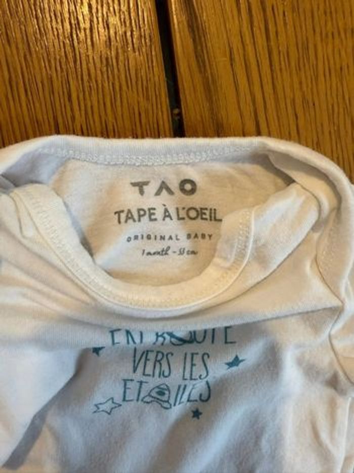 👶 Body Bébé Tape à l’Œil - 1 Mois - Bon État - 1,49€ - photo numéro 3
