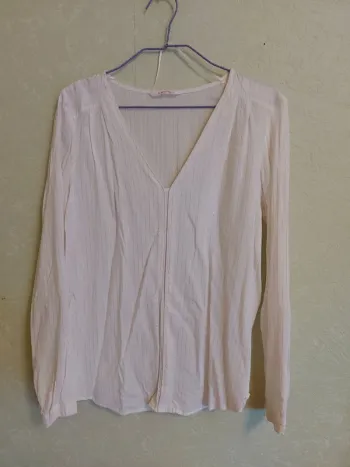 Blouse blanche doré camaïeu