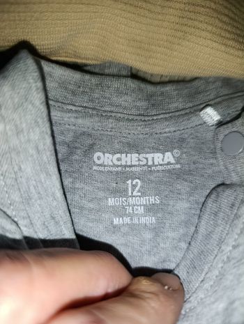 Lot haut bebe 12 mois garçon