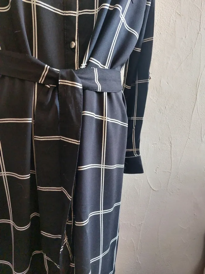 Robe chemise chic à carreaux - Anna Karel - photo numéro 3