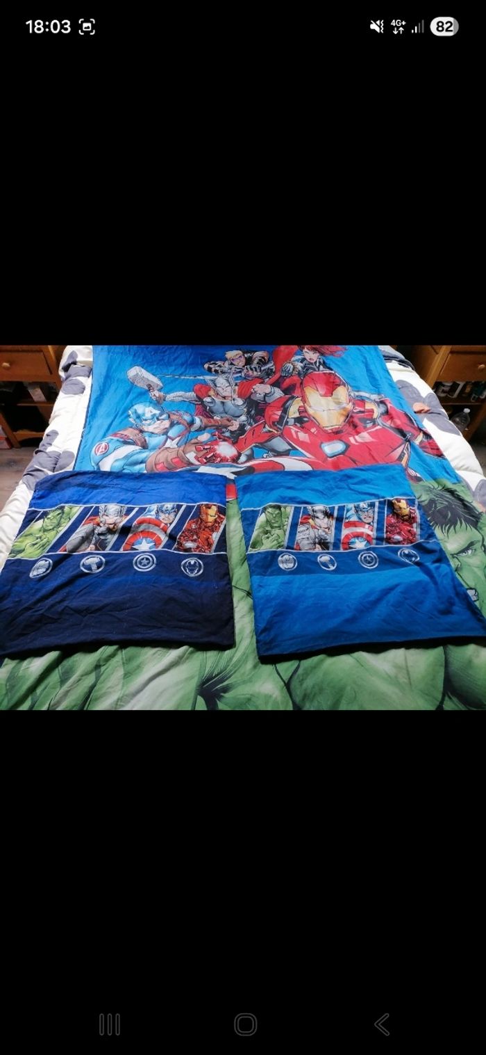 Parure housse de couette et tête d'oreiller - photo numéro 2