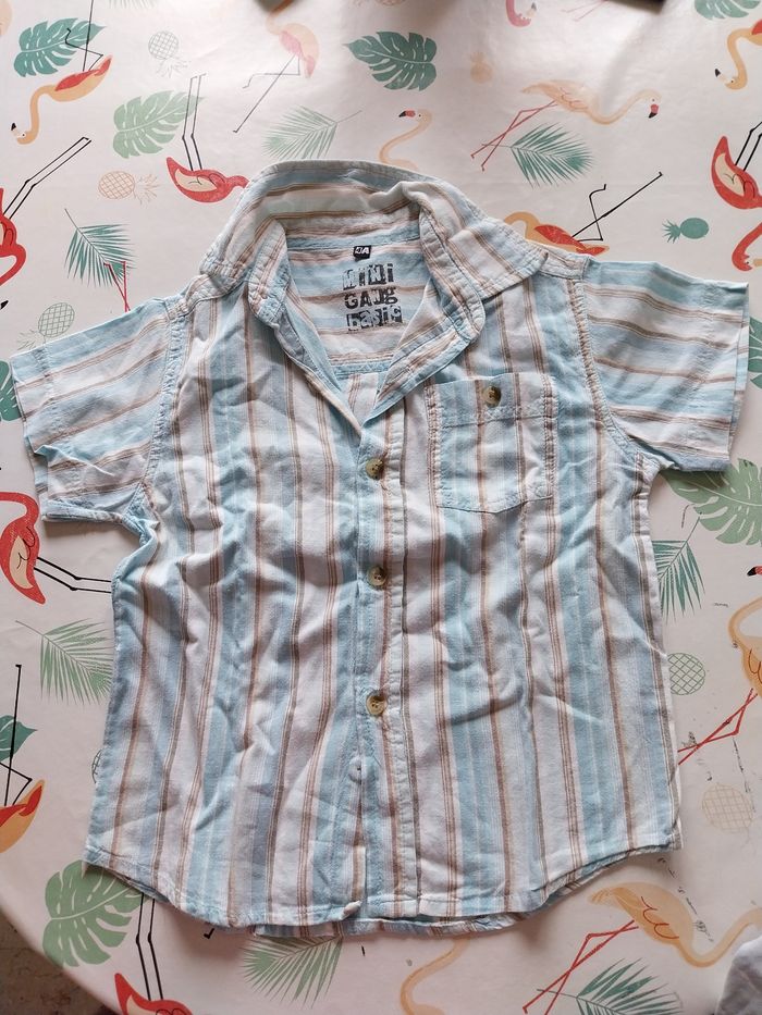 Lot de 2 chemises à manche courte pour garçon taille 4 ans